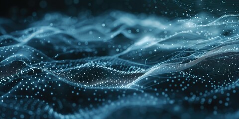 Poster - A close-up shot of a wave of water on a black surface