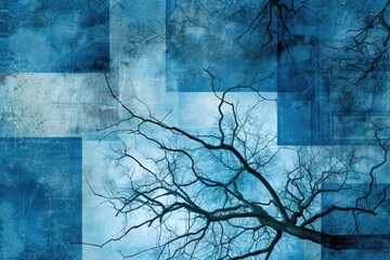 Poster - A close-up shot of a tree without leaves, suitable for use in scenes about decay or abandonment
