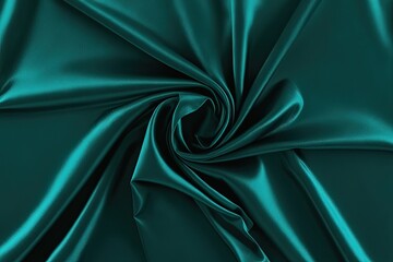 Luxurious Deep Teal Taffeta Fabric Backdrop with Elegant Texture Design