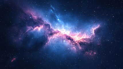 Wall Mural - A cosmic nebula filled with stars.
