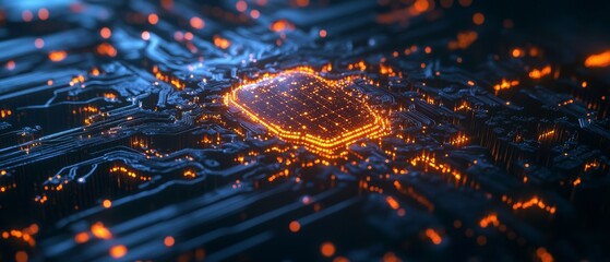 Aufkleber - 3D Illustration of Machine Learning. AI, Data Mining, and Modern Technology