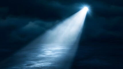 Poster - A conceptual image of a bright spotlight shining down on a path symbolizing the illumination of the journey towards success and achievement  The image conveys a sense of guidance direction