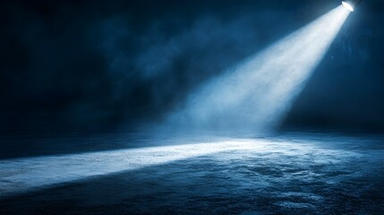 Poster - Conceptual image of a bright spotlight illuminating a path symbolizing the journey towards success and achievement  The image represents the power of focus determination