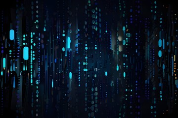 Dark blue and glow particle abstract background. Generative AI