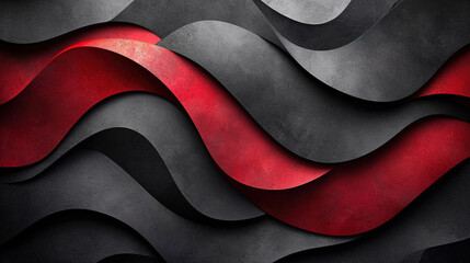 Liquid Paint Of Red and Black Wavy Soft Texture Vibrant Art Background