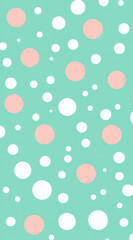 Sticker - A fresh mint background adorned with delicate white polka dots creates a playful and modern design aesthetic.