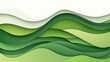 © CrazyJuke - Explore a dynamic abstract paper cut background featuring vibrant green waves, perfect for modern graphic design projects.