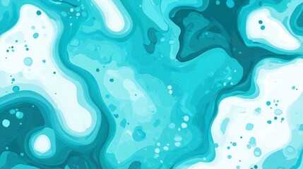 Wall Mural - Vibrant teal background creates a serene atmosphere, perfect for summerthemed designs and digital banners.