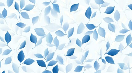 Wall Mural - A serene pale blue abstract background featuring leafy designs perfect for creative projects and modern prints.