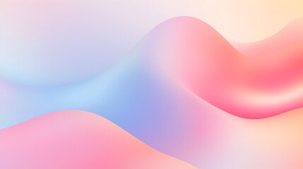 Poster - Captivating abstract pastel gradient background with delicate flowing curves and a minimalist contemporary design  This serene soothing digital artwork creates a harmonious