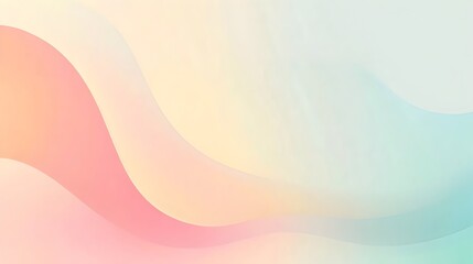 Poster - Pastel Minimal Gradient Background with Soft Soothing Tones and Clean Central Area Ideal for Placing Content Digital Artwork