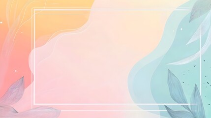 Poster - Elegant and Versatile Soft Pastel Minimal Background with Faded Border Leaving a Clean Central Space for Text or Design Elements