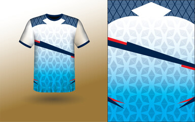 Wall Mural - T-shirt Sport Design Template, T-shirt Mockup Abstract Grunge Sport Jersey Design For Cricket, Football Soccer, Racing, Sports, Running Soccer Jersey. Uniform Front View