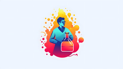 Chemist Illustration Logo