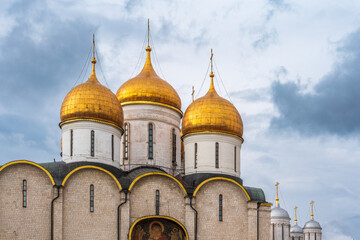 Wall Mural - The Dormition Cathedral in Moscow Kremlin, also known as the Assumption Cathedral or Cathedral of the Assumption