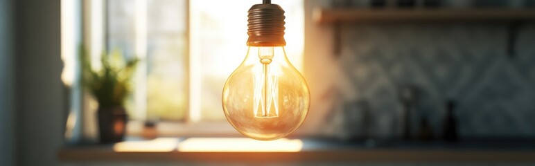 Poster - 3D rendering of a light bulb