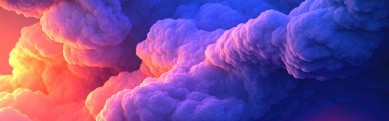 Aufkleber - 3D cartoon rendering featuring a creative arrangement of fractal clouds serving as a complementary graphic for themes of the universe cosmos astronomy science and education