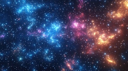 Wall Mural - high definition star field background in a 3d cartoon rendering of deep space colorful starry night 