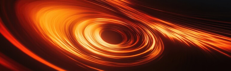 Poster - Black hole with circle spin effect in a 3D cartoon rendering abstract background