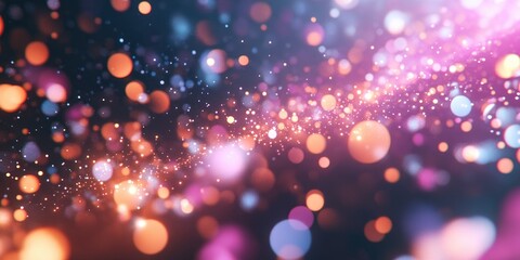 Poster - Abstract light bokeh background featuring defocused light dots in a 3D cartoon rendering