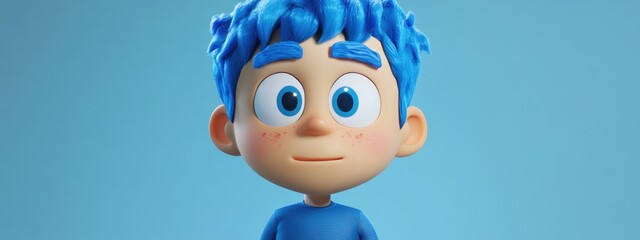 Aufkleber - Blue Stanfield in 3D cartoon rendering