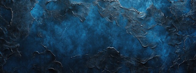 Poster - Night textured blank in a 3D cartoon rendering Dark seamless pattern with a black smoke dirty art effect Blue abstract print featuring frost graffiti grunge Freeze ink brush and ice ink silk combi