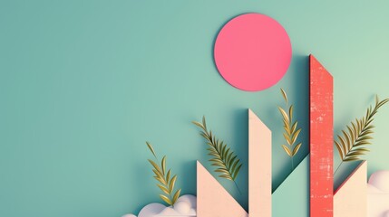 Poster - An abstract illustration of business evolution, featuring a sequence of abstract shapes evolving from basic to complex forms, symbolizing progress and innovation, set against a neutral backdrop for