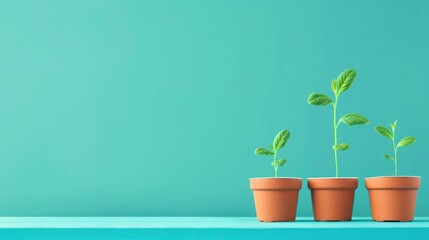 Poster - A metaphorical image of a plant growing and evolving, reflecting the stages of business growth from startup to established enterprise, with space for creative text placement.