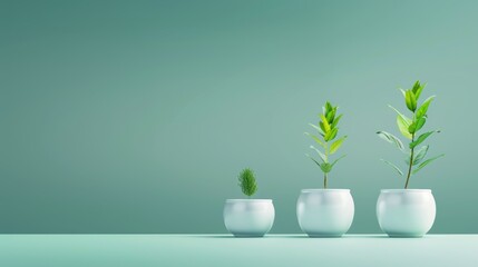 Poster - A conceptual photograph symbolizing business development and maturity, with visuals of plants evolving through growth stages, highlighting the journey of success.
