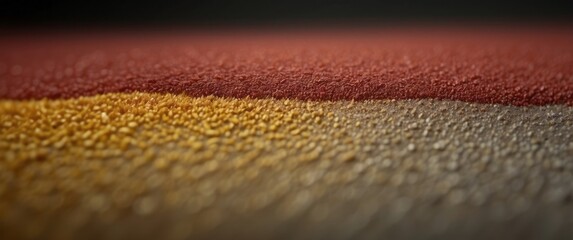 Close-up of Red and Gold Sandpaper Texture