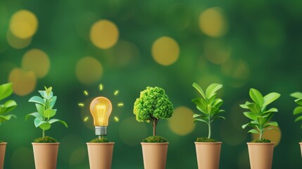 Poster - A metaphorical depiction of business success and growth, captured through a luminous glow that radiates energy and optimism. The image layout includes space for integrating custom text or graphics.