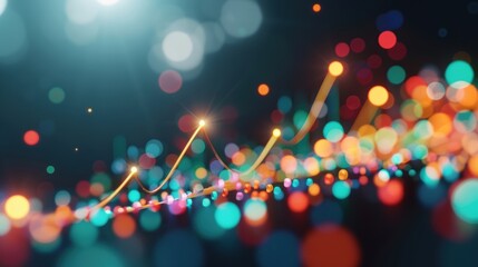 Poster - A powerful stock image capturing the essence of business growth, with graphs illustrating a surge and swell. The composition includes generous copy space for adding personalized content.