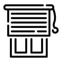 Sticker - window Line Icon