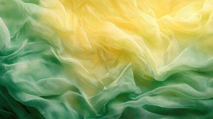 Poster - Abstract shawl background featuring a blend of green and yellow hues