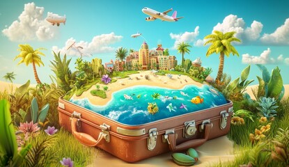 Summer vacation travel trip planned concepts background