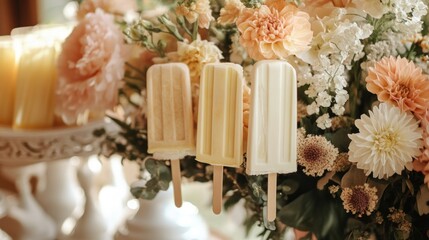 Sticker - Creamsicle Popsicles with Flowers