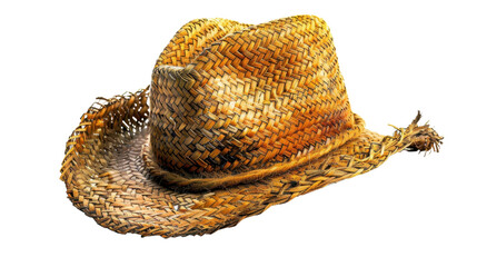 Straw hat isolated on white background