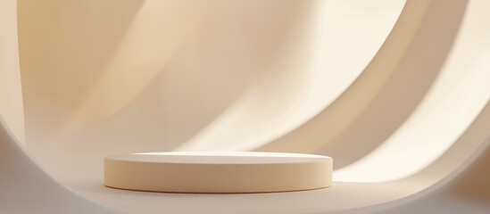 Aufkleber - Minimalist abstract background featuring a pedestal in 3D