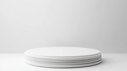 Poster - Empty white podium for an award ceremony isolated on a white background
