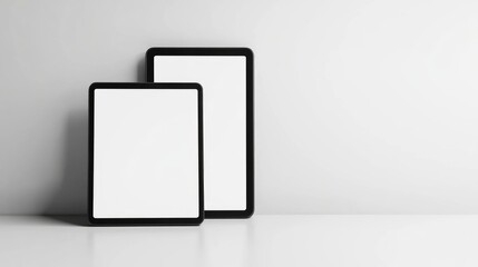 Aufkleber - Two tablets against a white backdrop suitable for various applications 3D rendering