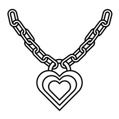 Poster - necklace line icon