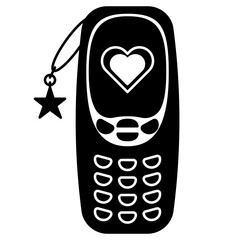 Sticker - phone glyph icon