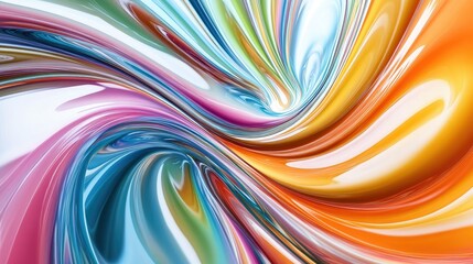 Poster - Vibrant swirls of color in abstract art