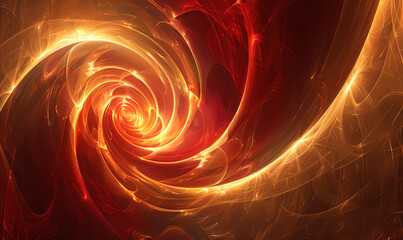 Wall Mural - red fractal burst