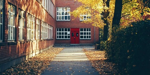 Canvas Print - school building