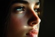 © Nikolai - Close-up portrait of woman with striking green eyes