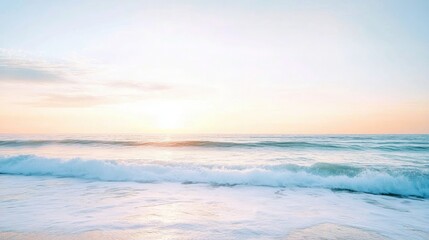 Dreamy seascape with blurred waves