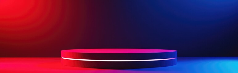 Poster - Elegant and visually appealing background featuring a pedestal and showcase 3D illustration and rendering