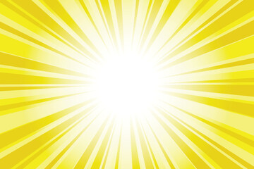 Poster - Abstract Hansa yellow sun rays background. Yellow sunburst background with glowing light rays. Bright rays background for summer themes, energy concepts and vibrant designs.