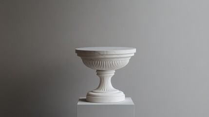 Aufkleber - White pedestal set against a gray backdrop